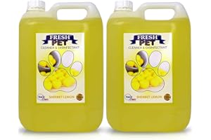 Trade Chemicals FRESH PET URINE SMELL ODOUR REMOVER - 2 x 5L (Sherbet Lemon)