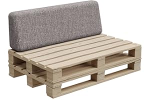 ‎GUTEKISSEN Gutekissen® Palettenkissen, Palletenpolster, Gartenkissen, Palettenauflagen, Sofa, Kissen, Polster, Auflagen Indoor Outdoor PFBG (Rückenlehne 120x35, Grau)