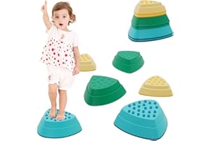 Ark miido Stepping Stones for Kids 6pcs Anti-skidding Stepping Stones Set Balance Blocks Indoor & Outdoor Fitness Equipment Promotes Balance Coordination & Strength