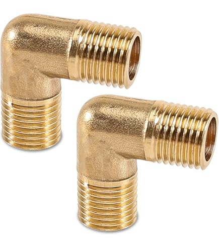 2 x Mini Kogelklep Afsluitklep, 1/4 AG x 1/4 IG Afsluitkraan, Messing