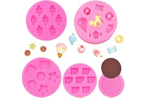 LGWJHCY 5 stampi per dessert fondente – rosa biscotti e gelati dessert muffin silicone per cioccolato, caramelle, stampo 3D per decorare torte, strumenti fai da te in silicone