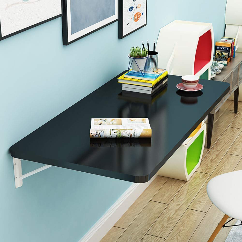 Scrivanie Tavolo Da Pranzo Pieghevole Parete A Ribalta Computer Studia Risparmiatore Dello Spazio Fold Convertible Nero Dimensioni 80x50cm