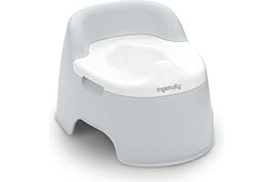 Ingenuity Full Comfort Pot pour bébé, dossier haut et poignées aux côtés pour un meilleur support, cuvette amovible, Toilette Enfant pour l'apprentissage de la propreté, à partir de 18 mois