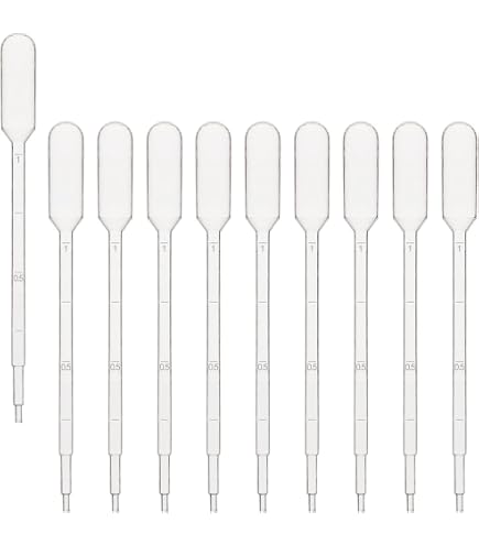 Lot De 50 Pipettes En Plastique 5ml - Graduées - Pour Labo, Huiles Essentielles, DIY