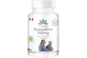 Quercétine 500mg - 60 gélules - vegan - Hautement dosé | Herba Direkt