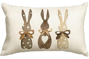Artoid Mode DREI Hasen Ostern Kissenbezug, 30x50 cm Winter Frühling Saisonnal Zierkissenbezug Couch Wohnzimmer Deko