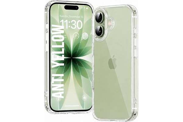 DIZORO Crystal Clear Compatible with iPhone 17 Case with Anti-Yellow Anti-Scratch Shockproof Transparent Cover
