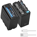Wikinu 2X 7800mAh NP-F970 NP-F980 Batteria Sostitutiva per Sony DCR-VX2100, DSR-PD150, DSR-PD170, FDR-AX1, HDR-AX2000, HDR-FX
