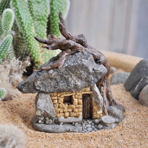 Miniature Troll Rock House W/tree