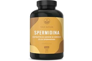 Spermidina ad alto dosaggio - 4 mg per 90 giorni - spermidina integratore - 10:1 Estratto di Germe di Grano (Triticum sativum) - Testato in laboratorio e prodotto in DE - TRUE NATURE