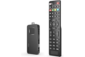 DCOLOR Decoder DVB-T2 Decoder Digitale Terrestre 2025, Mini Chiavetta TV HDMI Nascosta Dietro, DVB-T2 HDMI TV Stick, HD 1080P H265 HEVC Main 10 Bit, Supporto USB WiFi/PVR