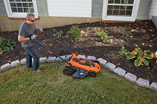 Black+Decker Autosense 36V 3-in-1 Akku-Rasenmäher inkl. 2 Akkus, 90-Min Schnellladegerät, 50l Fangsack, Mulchfunktion, 48cm Schnittbreite, CLMA4820L2, schwarz orange - 3