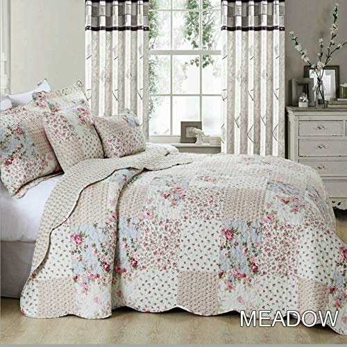 Bedspread Patchwork 2 Pillow Sham 3 Piece Set Size 255 cm x L 275 cm Super King