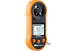 XRCLIF Digital Anemometer Handheld, Wind Speed Meter, Air Flow Velocity Meter for Measuring Wind Chill Temperature, Speed Gauge for Shooting, Windsurfing, Fishing, Hunting