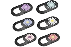KARBOME Tapa Webcam Ultrafina Negro (6 Unidades) | Tapar Camara portatil PC, Mac y Tablet | Flor | Set-F3