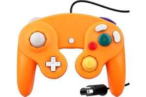 OSTENT Wired Shock Game Controller Compatible for Nintendo GameCube NGC Video Game Color Orange