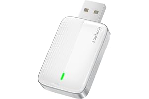 MoKo Wireless CarPlay Adapter for Apple iPhone(2025 Upgraded),Mini Car Play Wireless Adapter for iOS 10+ & Cars with Apple CarPlay,Wired Car Play to Wireless,Fast Response Stable Control No Delay,WhtS