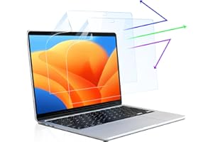 MAMOL 2 unidades de protección de pantalla para MacBook Pro de 13 pulgadas (2016-2022, M1, M2) y MacBook Air de 13 pulgadas (2018-2021, M1), anti-luz azul, anti reflejos, película protectora de pantalla