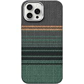 KZY İletişim iPhone 16 Pro ile uyumlu Kapak M-Safe Şarj &Ouml;zellikli İnce Yapılı Karbon Kevlar Kılıf - Yeşil