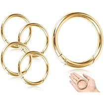 Moschettoni Grandi In Lega Di Zinco - Confezione Da 4, 48 Mm, Dorati, Per Chiavi E Attrezzature - Foto 3