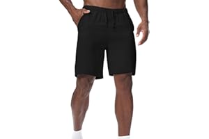 Zetieny Pantaloncini Uomo Estivi Lino Cotone Pantaloni Corti Leggeri Traspirante Bermuda Shorts Casual con Coulisse e Tasche Short da Spiaggia