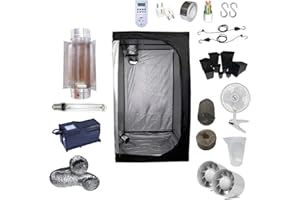 SUPACROP Kit Coltivazione Indoor 600W HPS Cooltube Protube - Grow Box 120x120x200 - Alimentatore ETI 2