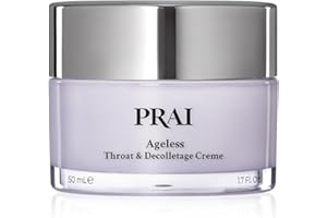 PRAI Ageless Throat & Decolletage Creme 50ml - Anti-Ageing, Collagen Boosting Skincare Cream - Tightens & Firms Skin, Reduces Wrinkles - Luxury Neck Moisturiser With Hyaluronic Acid - 7 Day Results