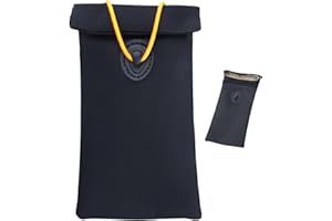 Fizzpick Pochette Faraday pour Clés Voiture et Smartphone Étui Anti RFID, Faraday Pochette Faraday Clé Voiture, Blocage 5G/GPS/RFID, Protection Antivol Voiture, Anti Radiation, Noir