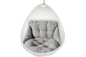 BAVOKON Hängesessel Kissen - Hängekorb-Ei-Stuhl-Kissen - Hängestuhl Rückenkissen - Eierstuhlkissen - Auflage Für Polyrattan/Rattan Hängeschaukel,Hängekorb,Schaukel Korb Für Garten,Außenbereich,Innenbereich