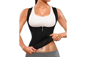 KUMAYES Damen Sauna Effekt Anzug Fitness Weste Unterbrust Formende Tank Top Neopren Abnehmen Sport Workout Korsett Thermo Schweiß Shirt Waist Trainer Heiße Body Shaper