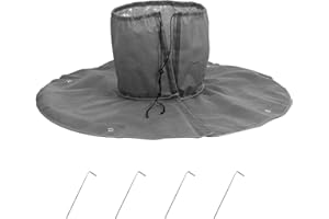 DEWUR Winterschutz für Palmen Wurzel, Palmenwurzelschutz, Kälteschutz für Pflanzen und Bäume bis 35cm Durchmesser, doppelte Isolierung, Ø 100cm, 100 g/m² (Grau)