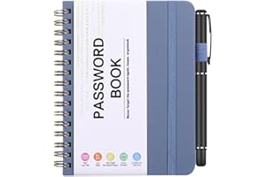 Sionhiuo Libro delle password con linguette alfabetiche, rubrica portatile per annotare indirizzi | Organizer sicuro per indirizzi di siti Web importanti indirizzi e-mail nomi utente