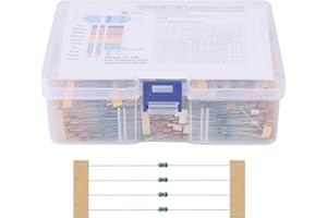 Bzocio 2600 Stück 130 Werte 1/8 W, 0,125 W, 1% Widerstände ein Metallfilm-Set, sortiert, Widerstände Sortiment, Kondensator-Set
