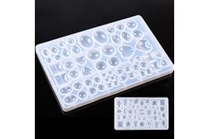 JOJOR Schmuck Gießform Silikon, 2 Stück UV Resin Mold, Harz Form, Diy Epoxidharz Formen für Schmuckherstellung Anhänger Halskette Ohrringe Dekoration Schmuckständer DIY Basteln