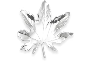 Stunning - Heather Needham Silver Leaf Brooch - Large Sterling Silver Maple Leaf Brooch - Size: Large 45mm x 40mm. 8.gms solid silver. Luxury branded Gift Boxed. 9032/B63