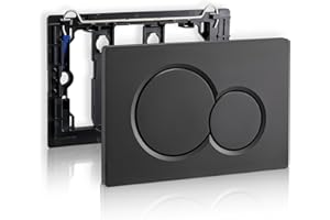 Empyreal Plaque De Commande, Pièces De Rechange Pour Réservoir De Chasse D'eau, Anciens Modèles Plaque De Commande pour Geberit Sigma01 UP320&300,Double Chasse, 1 Pièce Noir.