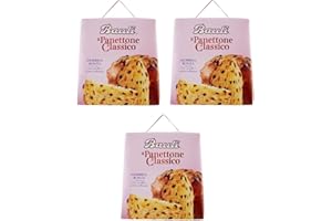 Bauli Il Panettone Classico Lot de 3 gâteaux de Noël avec raisins secs et fruits confits 700 g