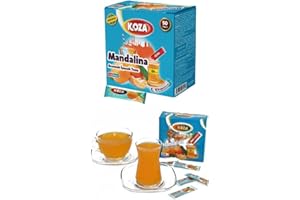 KOZA Mandarine Instant Getränkepulver Stick einzeln Verpackt 50er Pack | Pulver für Heiß oder Kalt Getränk | Türkischer Tee | Ice Tea Pulver | Eistee | Früchtetee | Cay | Teepulver | (Mandarine)