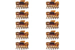 Righe e Pois - fermacapelli, 10 pinze per capelli da 4 cm - accessori capelli - mollettine per capelli donna leggere - confezione da 10 (Marrone Tartarugato) - fermaglio per capelli MADE IN ITALY