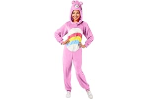 Rubies officiella Cloud Co Care Cheer Bear Onesie med huva, unisex maskeraddräkt