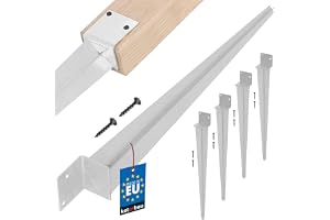 KOTARBAU® Set om 4 stolphållare för islagning L 60 x 500 mm, perfekt hållare för galvaniserade konstruktioner
