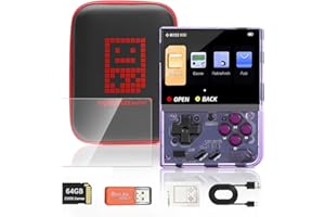 S_way Miyoo Mini Plus - Consola de Juegos portátil con Tarjeta TF de 64G, 25000 + Juegos, 3,5 Pulgadas IPS, Soporte WiFi, Consola de Juegos con Sistema de código Abierto, con Bolsa de Almacenamiento