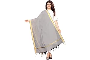 BishtHub Fashion Women's Plain Cotton Dupatta with Tassel for Ethnic Clothing, Long Dupatta, Chunnis, Odhni
