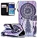 Samsung Galaxy S6 Edge Case with Strap,Samsung Galaxy S6 Edge Case Flower Pink,Samsung Galaxy S6 Edge Cover Wallet,TOCASO Flip Stand Case Folio Book Style Portable Carrying Protective Cases Covers Colorful PU Leather Anti Scratch Bumper Shell Money Pocket ID/Credit Card Holder Slot Magnet Case for Samsung Galaxy S6 Edge (Black Campanula)