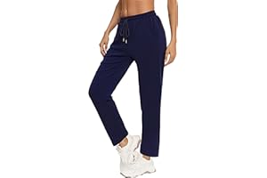 Aseniza Pantalon Chandal Mujer Invierno Algodón Deportes Chándal Jogger para Casual Tallas Grandes con Bolsillos