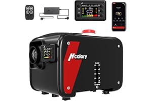 ‎HCALORY 8kW Luft Dieselheizung, 12V/24V DC & 240V AC Diesel Standheizung 0,12–0,45 L/h mit APP & Adapter, 18% höhere Verbrennungseffizienz,10-Stufen-Temperaturregelung, Automatik-Start-Stopp für Auto,LKW,2025