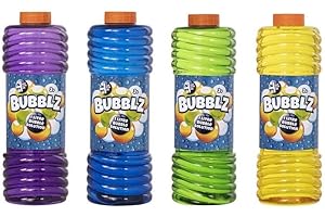 MantraRaj 1 Litre Bubble Solution Liquid Refills For Bubble Machines, Bubble Guns,Bubble Wands, Bubble Lawnmowers Perfect For Refils On Any Bubble Machines And Toys (Pack Of 3)