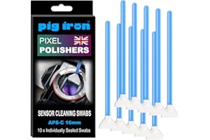 Pig Iron PIPP16 Pixel Polishers. Pro Sensor Cleaning Swab Kit for APS-C Mirrorless and DSLR Cameras. Pack of TEN 16mm Camera Sensor Swabs.