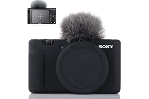 Camera Case for Sony ZV-1, ZV1 Camera Case Digital Camera Anti-Scratch Slim Fit Soft DSLR Camera Sleeve with ZV1 Screen Protector for Sony ZV-1 - Black