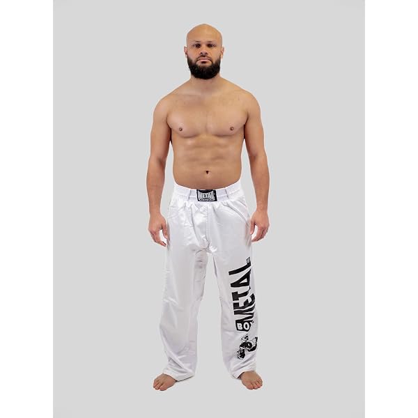 Pantalon De Full Contact Metal Boxe - Blanc - Taille Enfant 140 - 100% Polyester - Système Windtec - 9